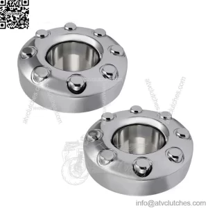 2 Center Wheel Hub Cover Chrome 10-1 / 4" Front Fits Ford F350 Super Duty 05-18