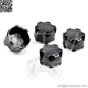 Flat Center Cap for Polaris RZR ACE Ranger General Sportsman, KATIMOTO Black Tire Wheel Hub Caps Center Covers for Polaris Ranger RZR 800 900 XP 4 Turbo Accessories, Replace #1521509-521 (4PCS)