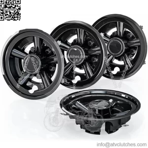 Black Golf Cart Wheel Covers Hub Caps for Yamaha Club Car E-Z-GO 8" Wheel