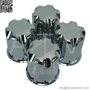 Golf Cart UTV ATV Wheel Rim Chrome Center Caps (Set of 4)