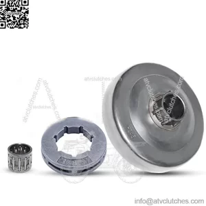 3/8"-7T Clutch Sprocket Drum Fit For Husqvarna 340 345 350 445 450 E 346 XP Chainsaw, Clutch Drum Rim Sprocket Clutch Bearing.
