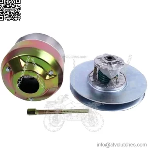 Primary + Secondary Drive Clutch AM140986 AM138487 AM128795 with Puller Compatible with John Deere 4X2 4X4 6X4 Worksite Gas Gator HPX815E HPS Utility Vehicles