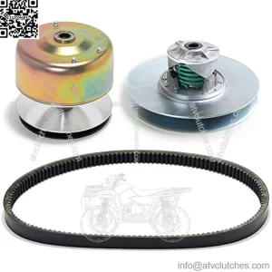 Primary Drive Driven Clutch with Belt for John Deere TX Turf or TX Turf 4X2 Gator Utility Vehicle, Replaces AM138536 AM137898, AM138649, M174026