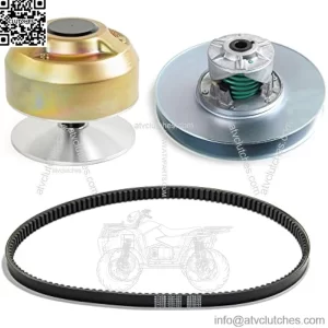 Primary Drive Driven Clutch with Belt for John Deere 4X2 Gators, 1200A Bunker and Field Vehicle, Replaces AM140985 (AM128794), AM140967, RE28721