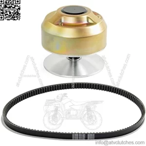 Primary Drive Clutch with Belt for John Deere 4X2 Gators, 1200A Bunker and Field Vehicle, Replaces AM140985 (AM128794), RE28721