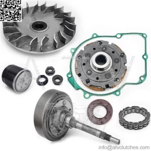 Wet Clutch Assy Secondary Pulley Fixed Sheave Housing Pad Shoe Bearing Gasket Assy for Menards Yardsport EFI UTV 500 & 700cc
