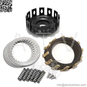 For Yamaha YFZ450 07-09 Aluminum Billet Clutch Kit Clutch Basket Plates Springs