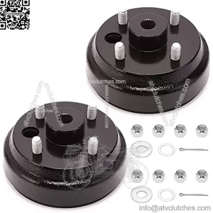 Golf Cart Brake Drum/Hub Assembly (Electric) for EZGO TXT Replaces OEM# 19186G1P, 2-Pack