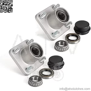 Golf Cart Front Wheel Hub Assembly with Hub Bearing/Oil Seal/Dust Cover for EZGO PDS&TXT/Medalist Gas & Electric 2001-Up,Replace OEM# 70895G01,L44643(Pack of 2)