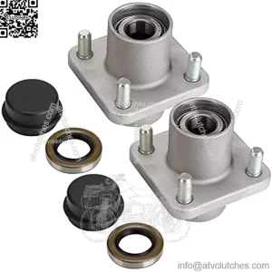 Golf Cart Wheel Hub Assembly for EZGO RXV 2008-up Gas & Electric, with Bearing & Cap, OEM# 609603 19862G1 602340 602341 12091G2, Set of 2