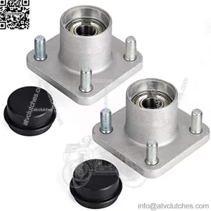 RXV Front Wheel Hub Assembly with Hub Bearings/Oil Seals/Dust Covers for EZGO RXV G&E Golf Carts 2008 Up,OEM# 609603, 600001,6204 (Pack of 2)