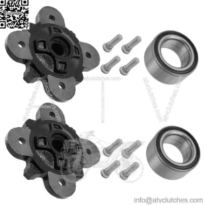 Front Wheel Hubs w/ Studs & Bearings for Polaris RANGER CREW 1000 XP 2017-2018 (For: Polaris)