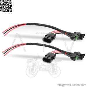 2PCS Tail Light Auxiliary Power Harness Plug Wire For Can-Am Maverick X3 17-23