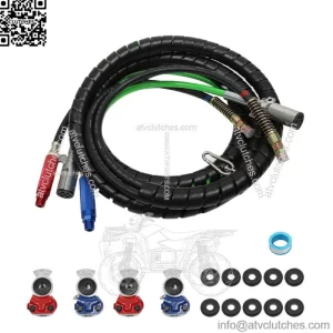3-in-1 Wrap Set Air Line Hose Assemblies & 4 Air Hose Coupling Connector??15Feet??