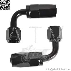 2Pcs 6AN 8AN 10AN Swivel Oil/Fuel/Air/Gas Line Hose End Fitting Elbow 90 Degree
