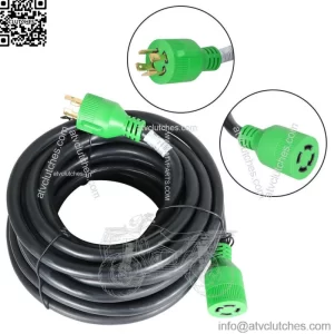 Generator Extension Cord 50 Ft 4 Prong Power Cable 10 4 30 Amp Adapter Plug