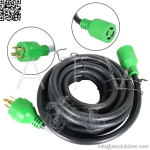 Generator Extension Cord 25 Ft 4 Prong Power Cable 10 4 30 Amp Adapter Plug