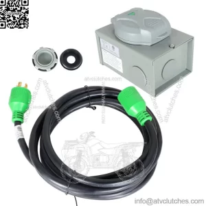 30 Amp Generator Cord 15FT and Power Inlet Box Waterproof Combo Kit NEMA L14-30