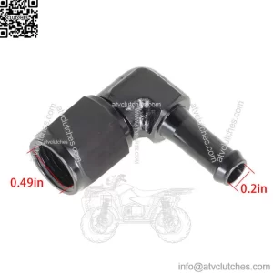 90 Degree 6AN Female To 5/16" 3/8"  Aluminum Swivel Hose Barb Fitting Adapter