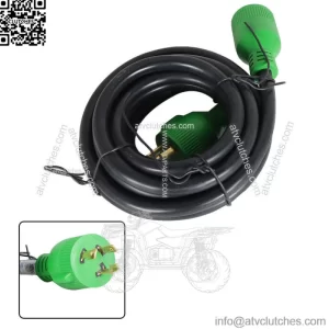 3 Prong 30 Amp Generator Extension Cord 15 Feet NEMA L5-30P/L5-30R 125V