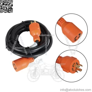30 Amp 15 FT NEMA L14-30 4 Wire 10 Gauge 125/250V Generator Power Cord Adapter
