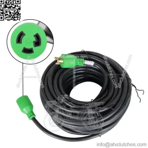30 Amp 3 Prong Generator Extension Cord 100 Feet NEMA L5-30P/L5-30R 125V