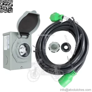 25/50Ft Generator Extension Power Cord Copper Wire L14-30 30 Amp Power Inlet Box