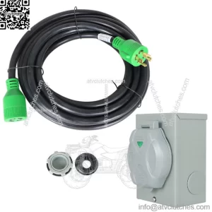 30A Generator Inlet Box and Extension Cable Combo L14-30 4Prong up to 8000W