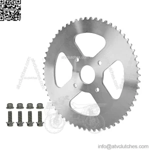 420 60T Rear Drive Wheel Sprocket for Coleman BT200X CT200U Trail 200 CT200U-EX Baja Warrior Heat Massimo MB165 MB200 196cc 5.5 6.5hp Powersports Mini Bike Parts