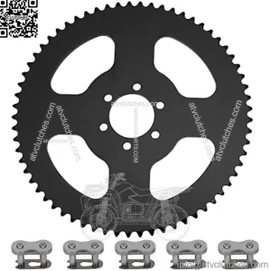 65 Teeth #35 Chain Rear Sprocket for 97cc 98cc 100cc 2.5hp Coleman CT100U Trail CC100X CK100 Baja Doodle Bug Blitz Dirt Bug Racer DB30 TrailMaster MB Storm Mini Bike Go Kart Drift Trike 6 Hole