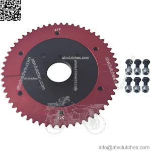 57T Split Sprocket Adapter with Sprocket for Universal Mini Bike Go Kart(Black)