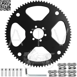 75 Tooth #35 Chain Rear Drive Sprocket Cog with Master Link for CT100U CC100X Baja Hensim Doodle Bug DB30 Motovox MBX10 MBX11 MM-B80 Classic 1000w Electric Mini Bike Go Kart Parts