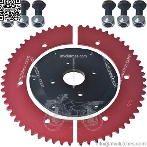 59T Split Sprocket Adapter with Sprocket for Universal Mini Bike Go Kart(Black)