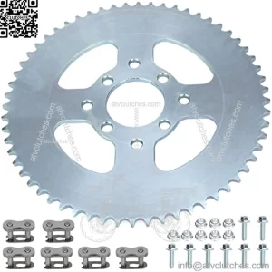 Go Kart Sprocket for 40/41/ 420 Chain 60T Sprocket with 2-1/8" Bore 8 Hole Master Link for Go Cart Mini Bike Parts