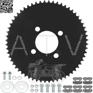Go Kart 35 Chain Rear Sprocket 60 Tooth with Master Link for Predator 79cc 212cc 420cc 6.5hp 13hp Engine Mini Bike Go Cart Kart Drift Trike ATV Heavy Duty Parts 4 Hole