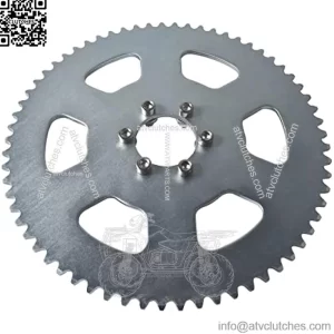 #35 Chain 65T Rear Sprocket for Go Kart Mini Bike, Mini Moto, Drift Trike, 6 Hole