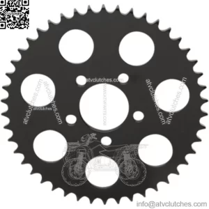 Drag Specialties Black 46 Tooth Flat Rear Wheel Sprocket Harley Big Twin 00-17 (For: Harley-Davidson)