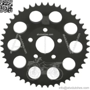 Drag Specialties Black 46 Tooth Dished Rear Wheel Sprocket Harley Big Twin Evo (For: Harley-Davidson)