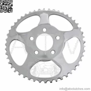 Chrome Dished Star 48 Tooth Rear Sprocket Chain 9.8 mm Offset 73-99 Harley (For: Harley-Davidson)