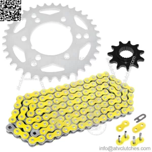Drive Chain & Sprockets Kit for Polaris Trail Blazer 250 2001 2002 2003 (For: Polaris)