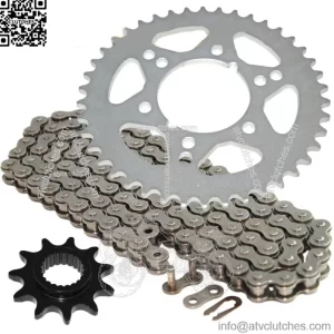 Drive Chain & Sprockets Kit for Polaris Trail Boss 250 1985 1986 1987 1988 1989 (For: Polaris)