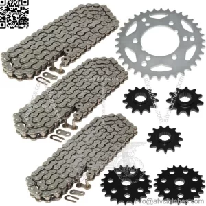 Drive Chain & Sprockets Kit for Polaris Sportsman 400 4X4 1994 1995 1996 (For: Polaris)