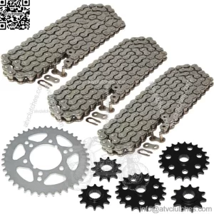 Drive Chain & Sprockets Kit for Polaris Trail Boss 250 4X4 1989 90 91 92 1993 (For: Polaris)