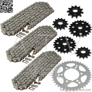 Drive Chain & Sprockets Kit for Polaris Xplorer 300 4X4 1996 1997 1998 1999 (For: Polaris)