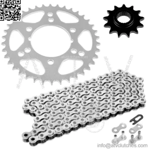 Non O-Ring Drive Chain & Sprockets Kit for Polaris Scrambler 400 4x4 1996 - 1999 (For: Polaris)