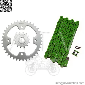 Green 520x94 O-Ring Drive Chain & 14/38 Sprockets 2008-2014 for Kawasaki KFX450R