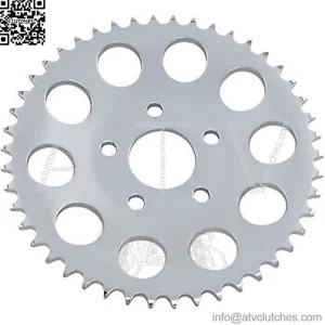 1210-0957 Chrome Rear Wheel Sprocket 46 tooth
