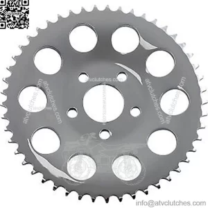 1210-0607 Chrome Rear Wheel Sprocket 49 tooth