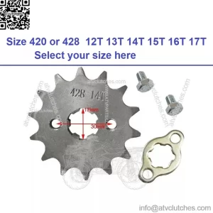 Engine Sprocket 17mm Front Chain 420 428 12T 14T 15T 16T 17T Pit Dirt Bike ATV