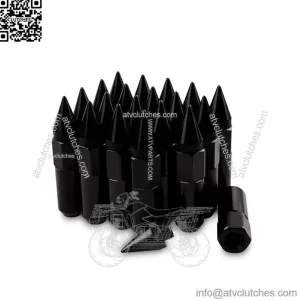 6061 aluminum 90MM pointed nut M12*1.5# black
